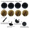 21 Pieces Party Decoration, Black and Gold Hanging Paper Fans, Pom Poms Flowers, Garlands String Polka Dot and Triangle Bunting Flags for Birthday Parties Wedding Décor, Table & Wall Decorations